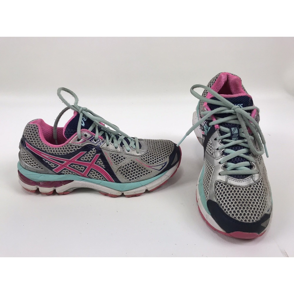 Asics‎ GT-2000 V3 Women's Size 7 Dynamic Duomax Lightning Hot Pink Cyan T550N